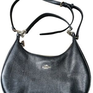 Coach Harley East West Black Pebbled Leather